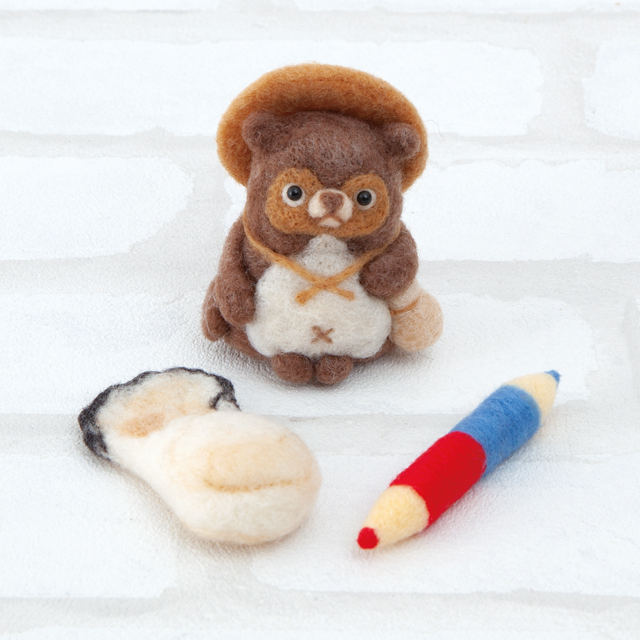 ニードルフェルトキット アクレーヌでつくるおかしなもの(H441-586) 信楽たぬき・牡蠣・2色えんぴつ 06Bl99_