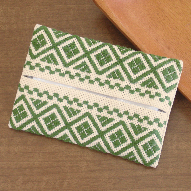 オリムパス こぎん刺しキット ティッシュケース(10) ベージュ 06Bi99_