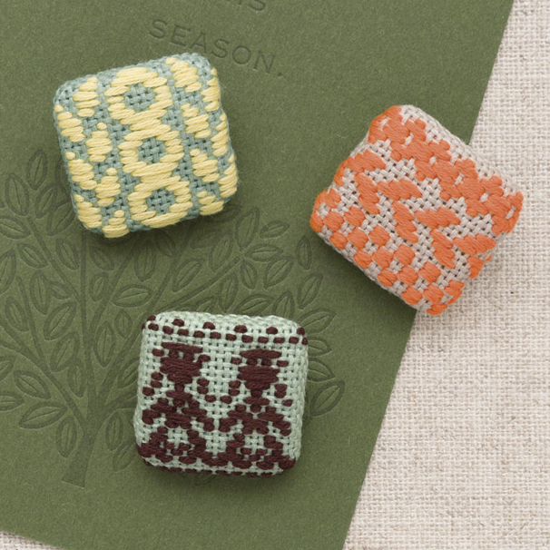 オリムパス こぎん刺しキット くるみボタン フォークロア(68) 06Bi99_