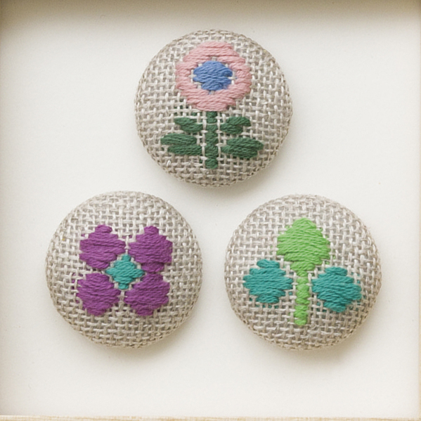 オリムパス こぎん刺しキット くるみボタン のはら(71) 06Bi99_