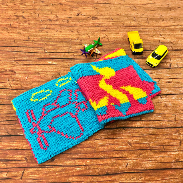 手編みキット アンデミーテ・ウラモミーテ ニット絵本 ひらがな×乗り物シリーズ 06Co99j