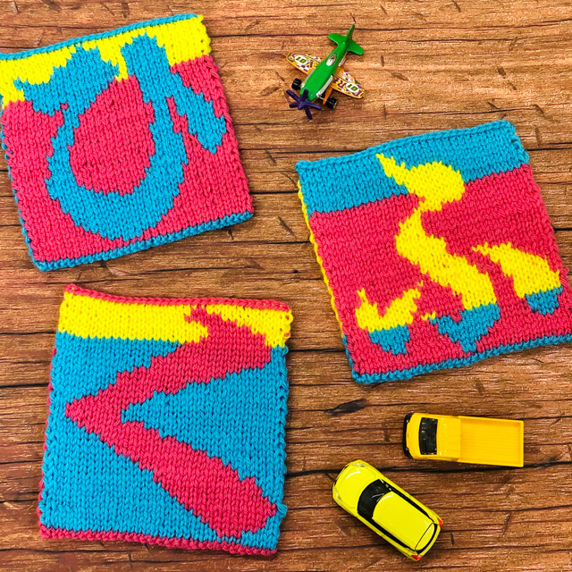 手編みキット アンデミーテ・ウラモミーテ ニット絵本 ひらがな×乗り物シリーズ 06Co99j