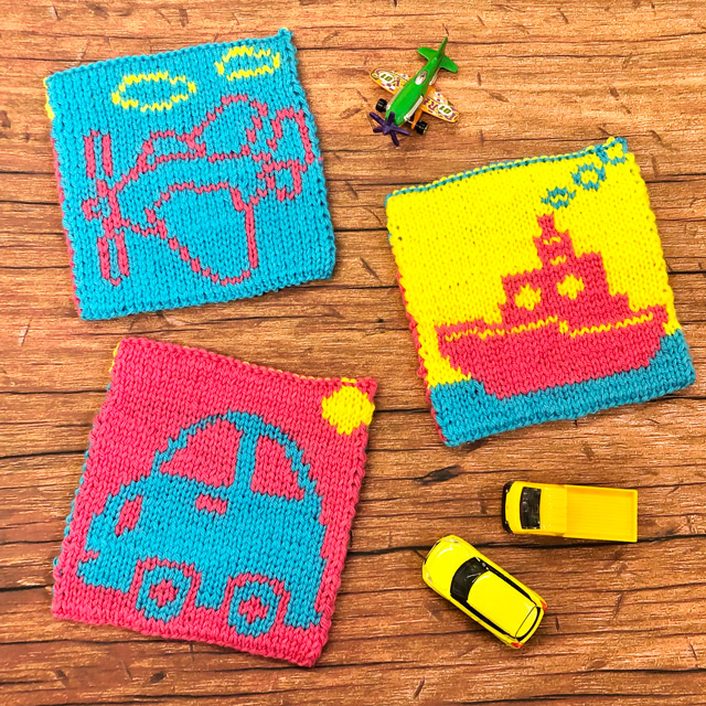 手編みキット アンデミーテ・ウラモミーテ ニット絵本 ひらがな×乗り物シリーズ 06Co99j