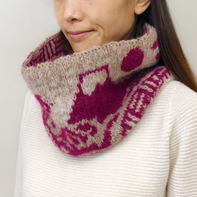 手編みキット アンデミーテ・ウラモミーテ スヌードキット 和柄 06Co99j