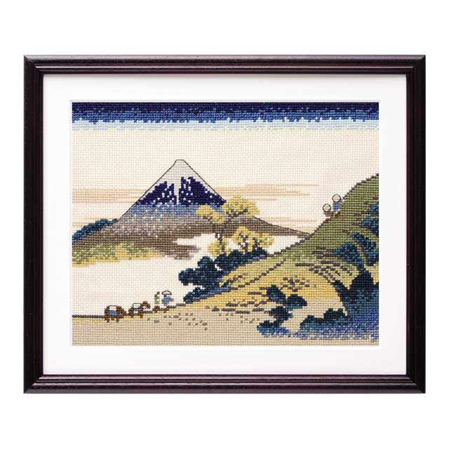 刺しゅうキット オリムパス クロスステッチ 日本名所絵百選シリーズ 北斎画 富嶽三十六景 甲州犬目峠(7138) 06Bi99_