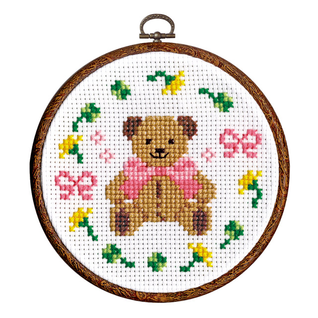 刺しゅうキット オリムパス クロスステッチ わくわくステッチ テディベア(7419) 06Bi99_
