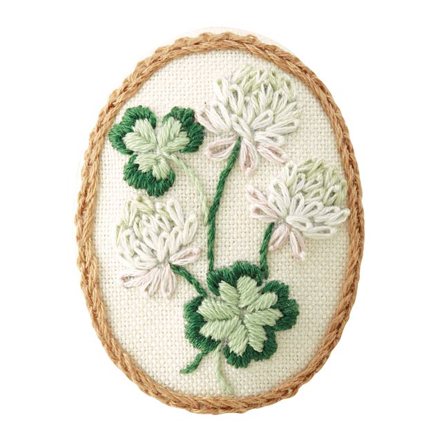 オリムパス フランス刺しゅうキット ブローチ シロツメクサ(9078) 06Bi99_