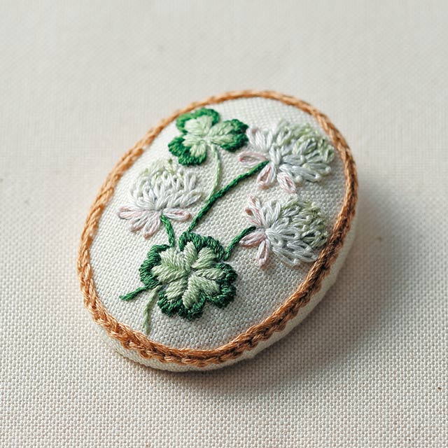 オリムパス フランス刺しゅうキット ブローチ シロツメクサ(9078) 06Bi99_