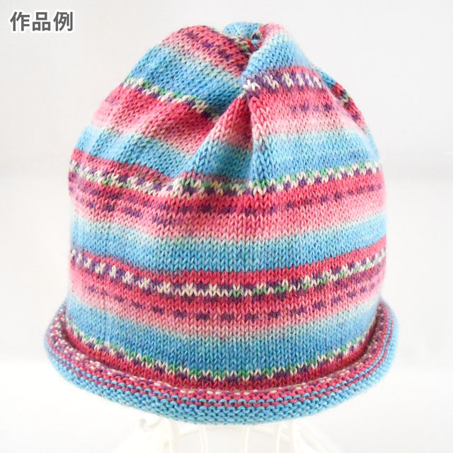 手編みキット Opal-オパール- 腹巻帽子の編み方セット 四角針 KFS110×128 06Co99j