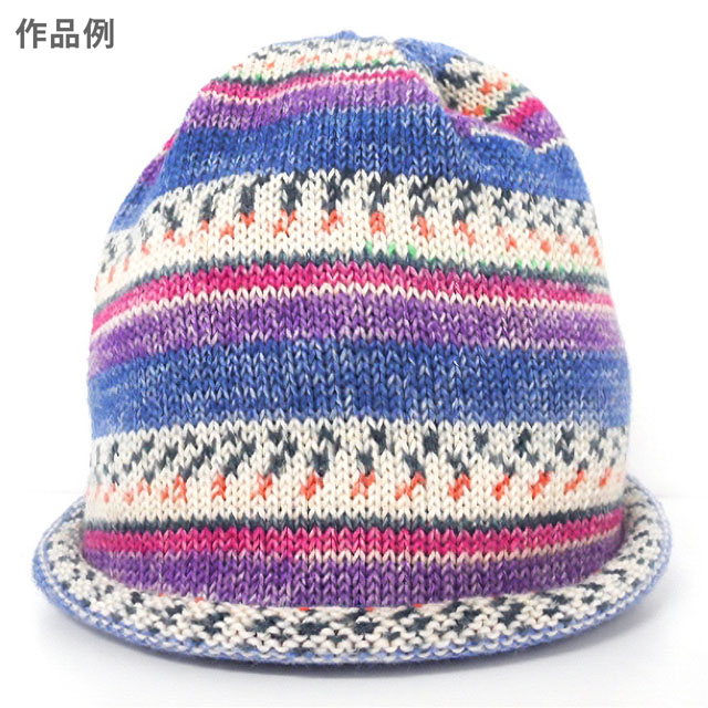 手編みキット Opal-オパール- 腹巻帽子の編み方セット 四角針 KFS123×125 06Co99j