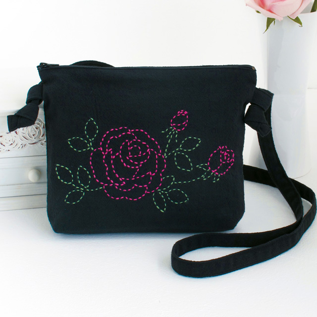 オリムパス 刺し子キット ポシェット エレガントローズ (SK-285) 06Bi99_