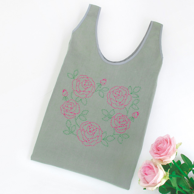 オリムパス 刺し子キット サブバッグ ローズリース (SK-286) 06Bi99_