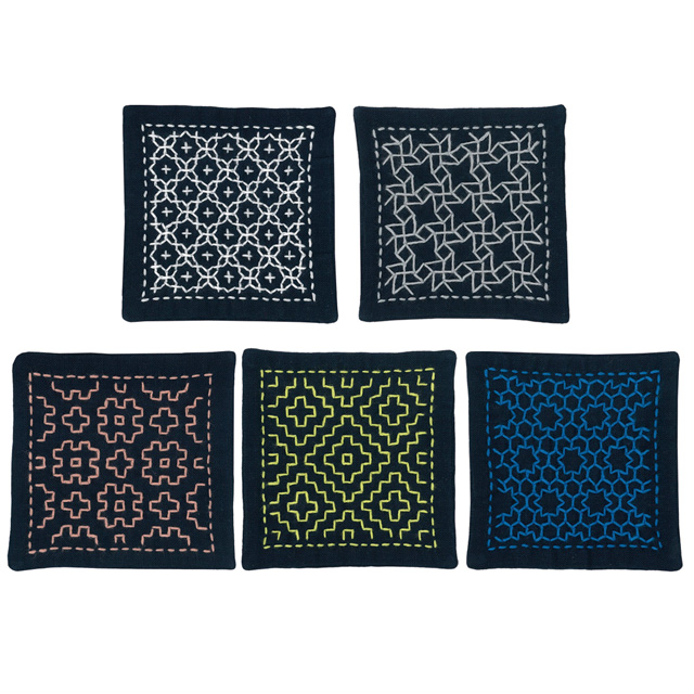 オリムパス 刺し子キット 一目刺しのコースター (SK-331) 藍 06Bi99_