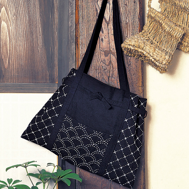 オリムパス 刺し子キット ショルダーバッグ (1) 紺 06Bi99_