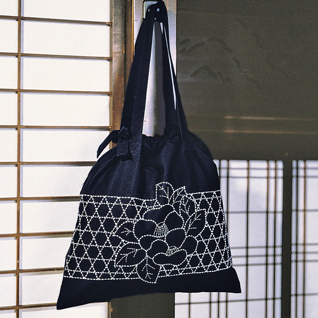 オリムパス 刺し子キット ショルダーバッグ (41) 紺 06Bi99_