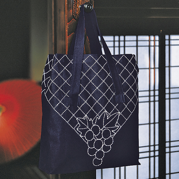 オリムパス 刺し子キット ショッピングバッグ (43) 紺 99Zz99_