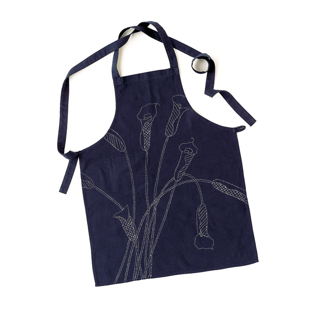 オリムパス 刺し子キット エプロン カラー (202) 紺 99Zz99_