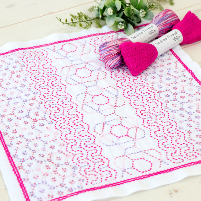 オリムパス 刺し子 花ふきん布パック ラ・ブケティエル(H1103) Honeycomb-ハニカム 06Bg99_