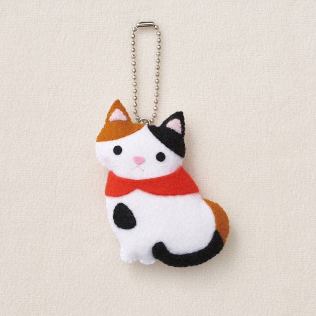 フェルトマスコットキット サンフェルト どうぶつマスコット みけねこ(DM-2) 06Bk99_