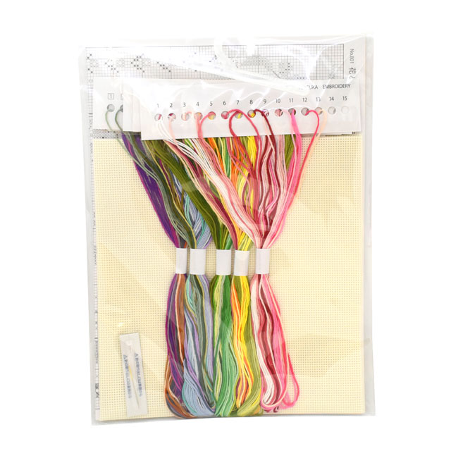 刺しゅうキット 戸塚刺しゅう 花と果物のクロスステッチ 花と果物のサンプラー(801) 06Bi99_