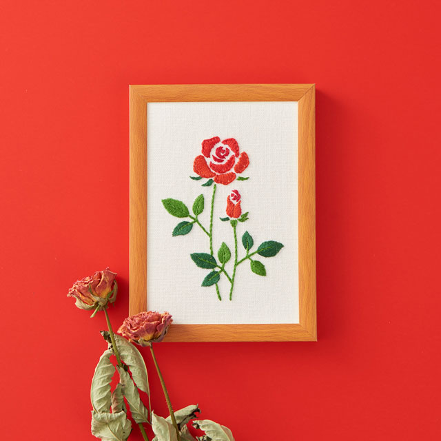 刺しゅうキット 戸塚刺しゅう wild flowers(549) red rose 06Bi99_