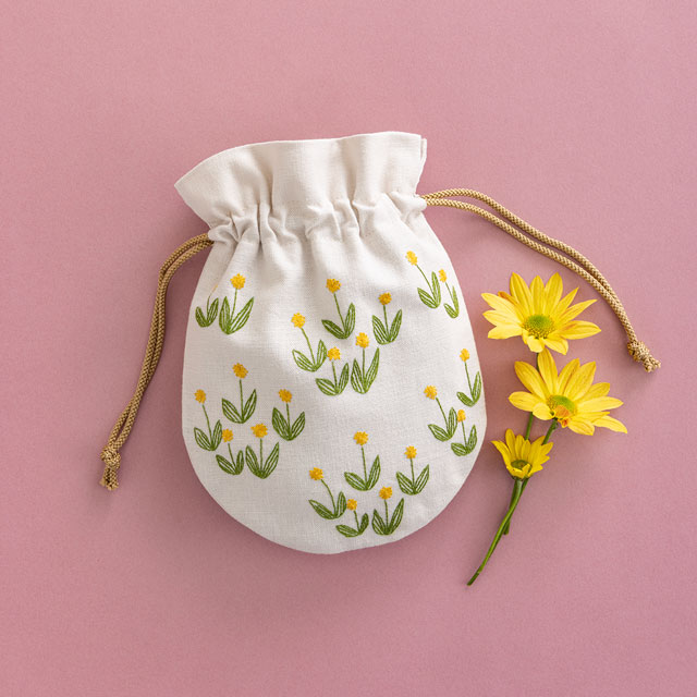 丸巾着袋「休日」