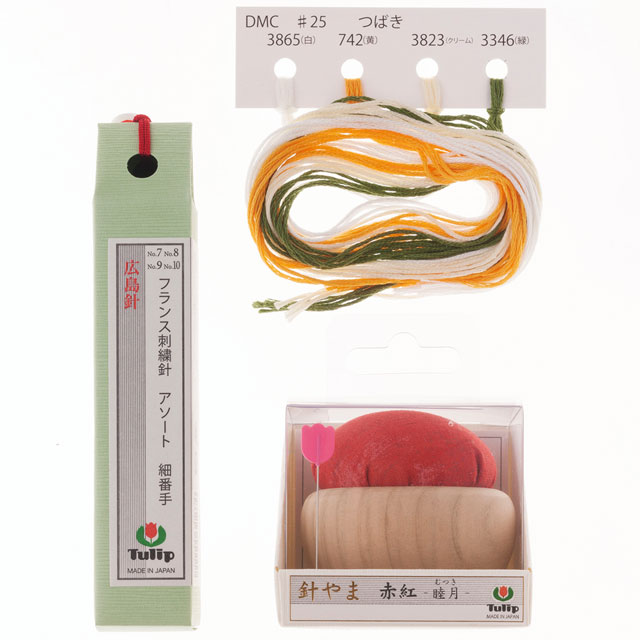 Tulip-チューリップ- 針やま刺繍キット(PK-001) 赤紅 つばき 06Bi99_