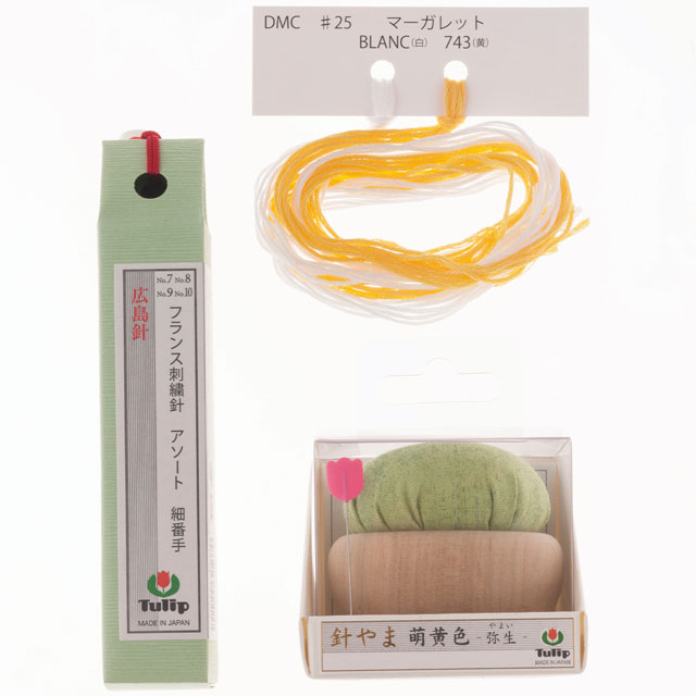 Tulip-チューリップ- 針やま刺繍キット(PK-002) 萌黄色 マーガレット 06Bi99_