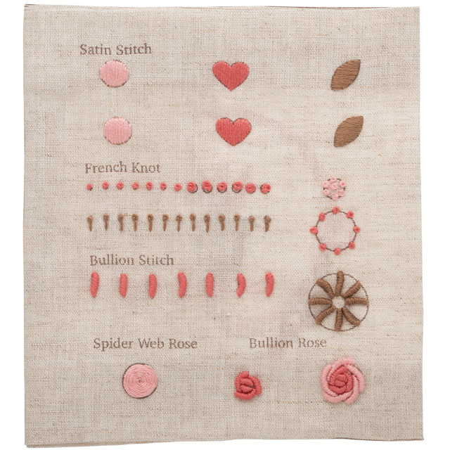 刺しゅうキットTulip-チューリップ- フランス刺繍のステッチブック(EK-101) ピンク 06Bi99_