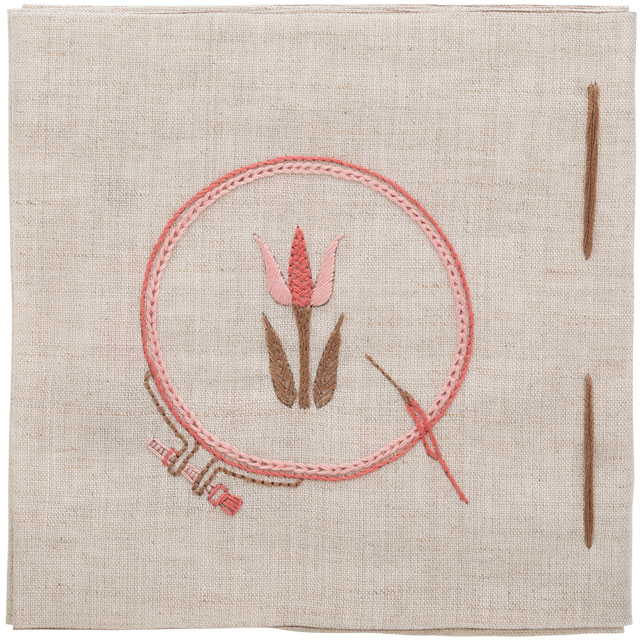 刺しゅうキットTulip-チューリップ- フランス刺繍のステッチブック(EK-101) ピンク 06Bi99_