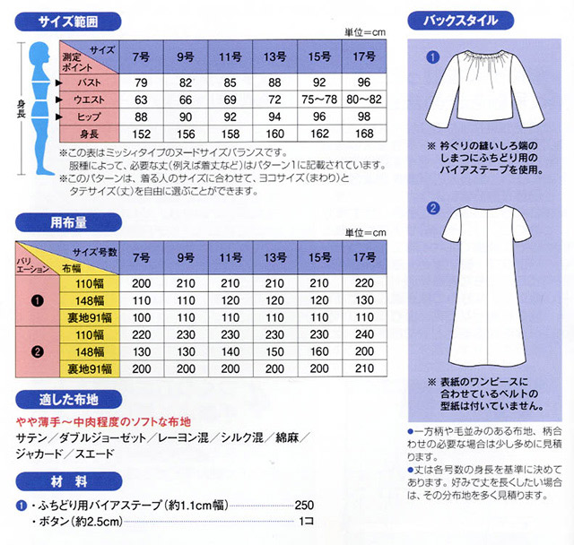 ソーイングパターン(型紙) シンプリシティ ボレロ&ワンピース(733) 09Bn31_