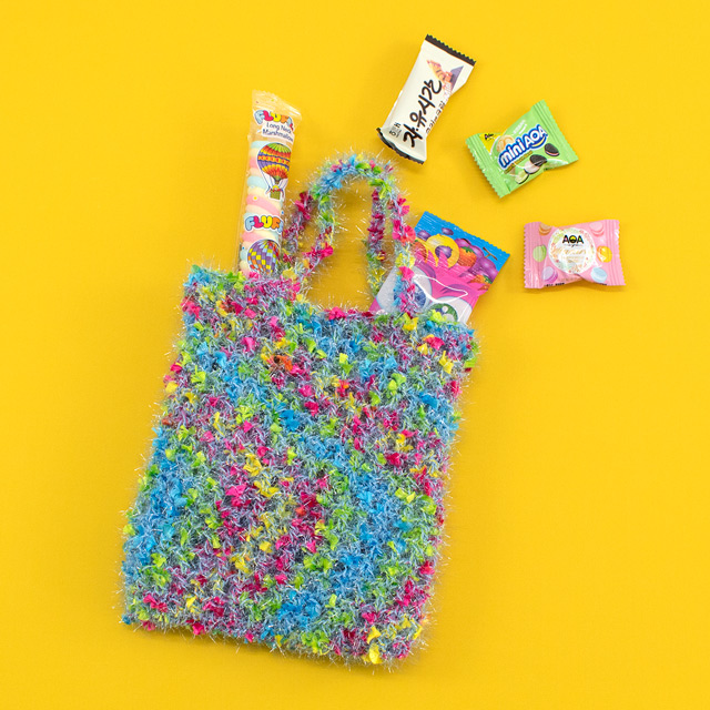 レシピNo.OKH-0010 方眼編みのネットバッグ