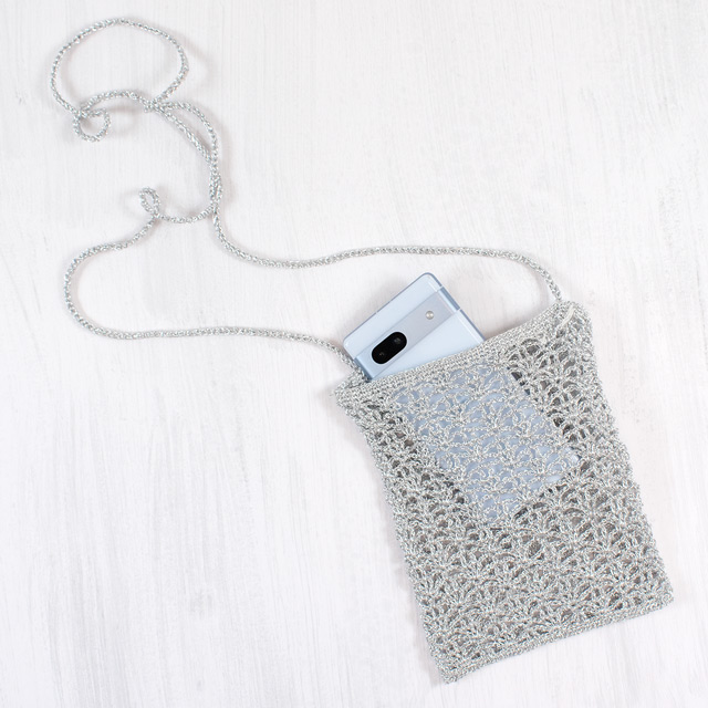 レシピNo.OKH-0025 キラキラ糸のミニバッグ