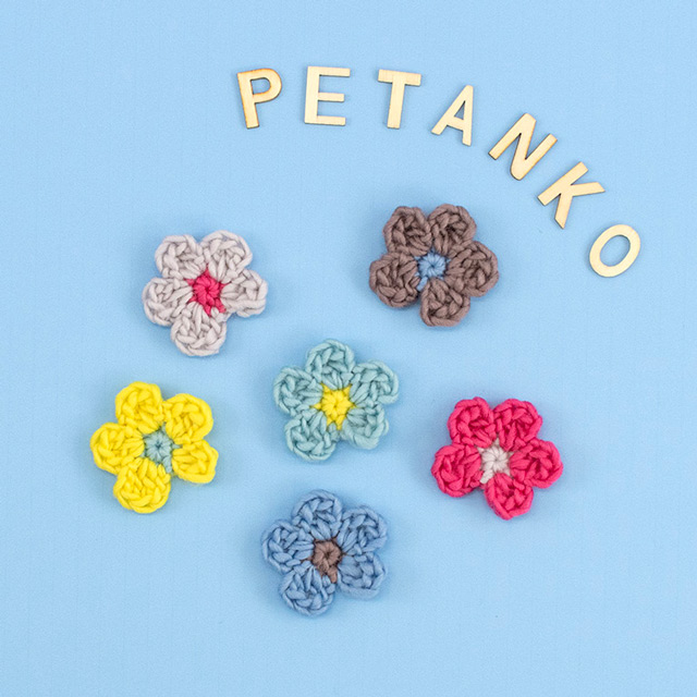 レシピNo.OKH-0027 ぺたんこお花のモチーフ(FR25-7)