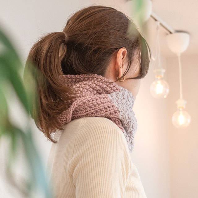 レシピNo.OKH-0033 3色スヌード(FR25-2)