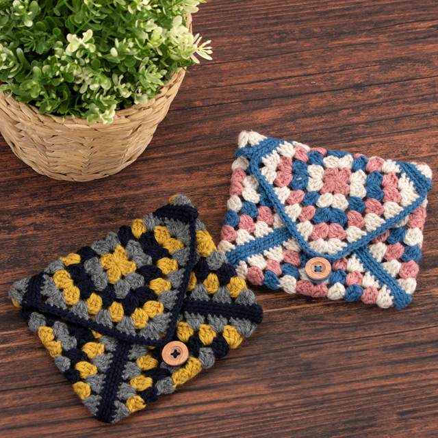 レシピNo.OKH-0037 グラニーモチーフのポーチ(SM25-2)