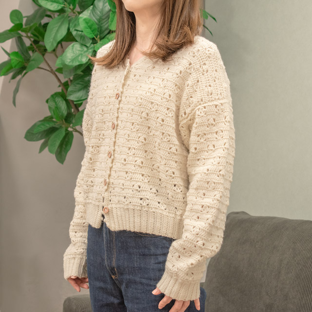 レシピNo.OKH-0044 模様編みのカーディガン(SM24-1)