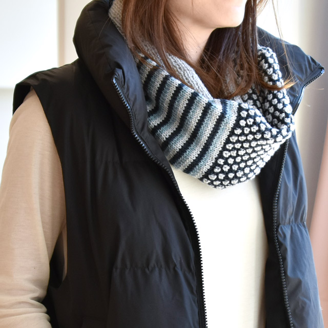 レシピNo.OKH-0059 模様編みのスヌード （Q22-2）