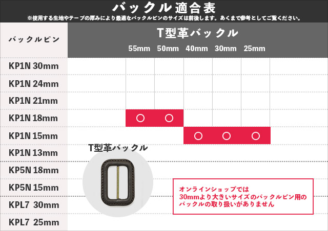 バックルピン(KPL7) 25mm N.シルバー 08Bg99_