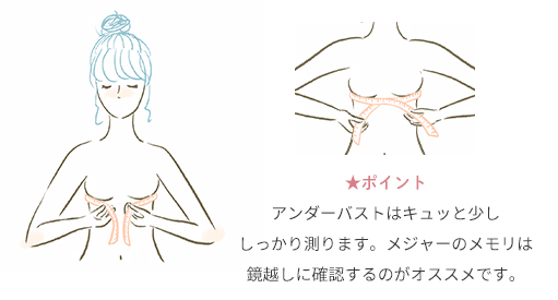 アンダーバストを測る