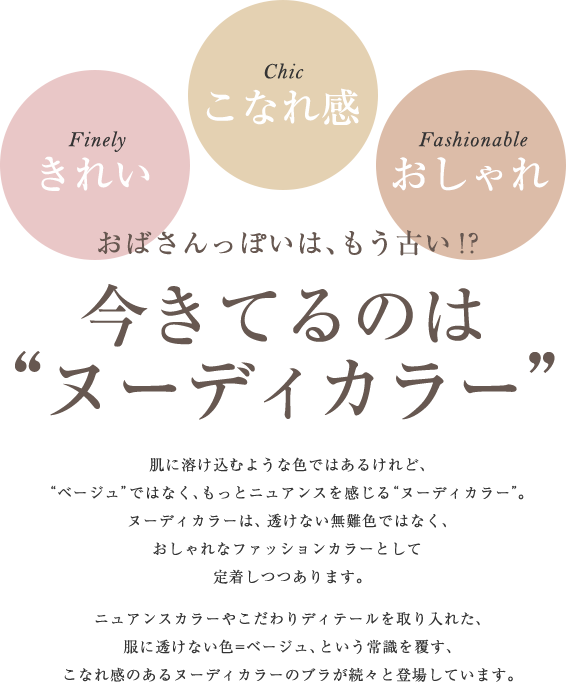 今きてるのは”ヌーディカラー”